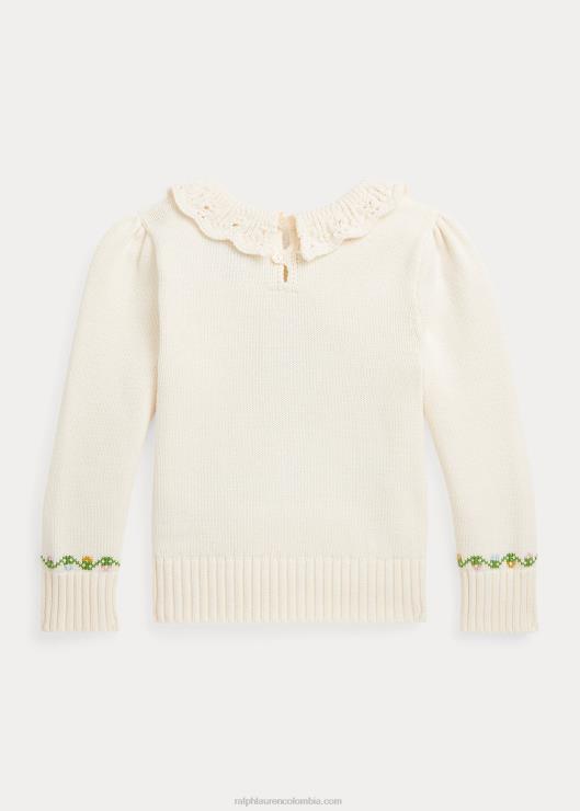 suéter de algodón con conejito de año nuevo lunar niños crema de la casa club Ralph Lauren 2XR2V6733