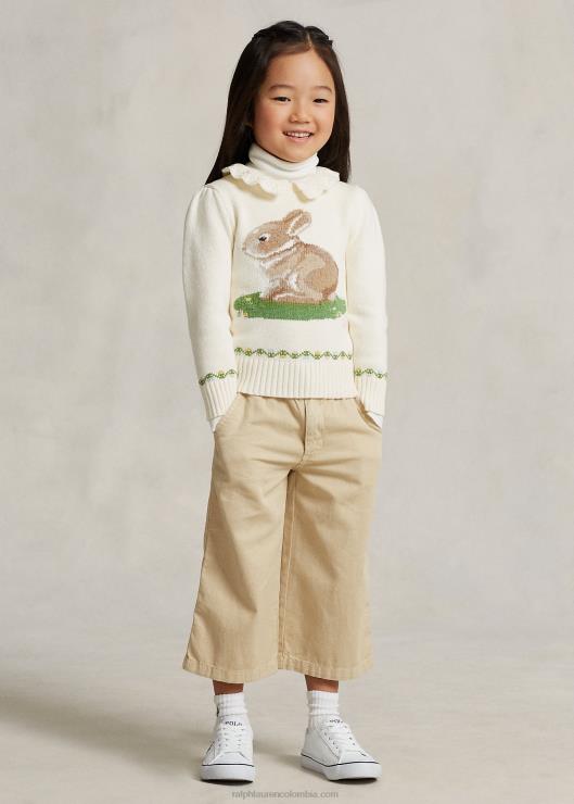 suéter de algodón con conejito de año nuevo lunar niños crema de la casa club Ralph Lauren 2XR2V6733