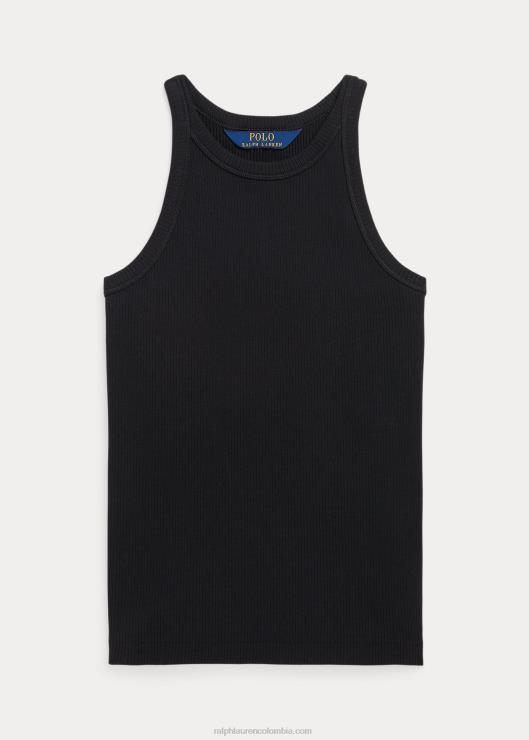 camiseta sin mangas de canalé niños negro Ralph Lauren 2XR2V7500