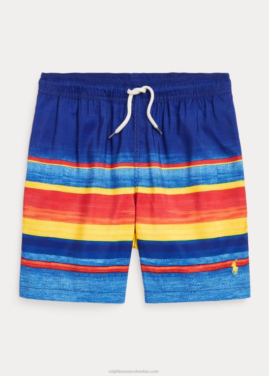 bañador de viajero niños franja azul/amarilla Ralph Lauren 2XR2V6226