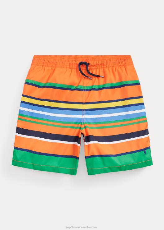 bañador de viajero niños franja naranja de la cumbre Ralph Lauren 2XR2V6158