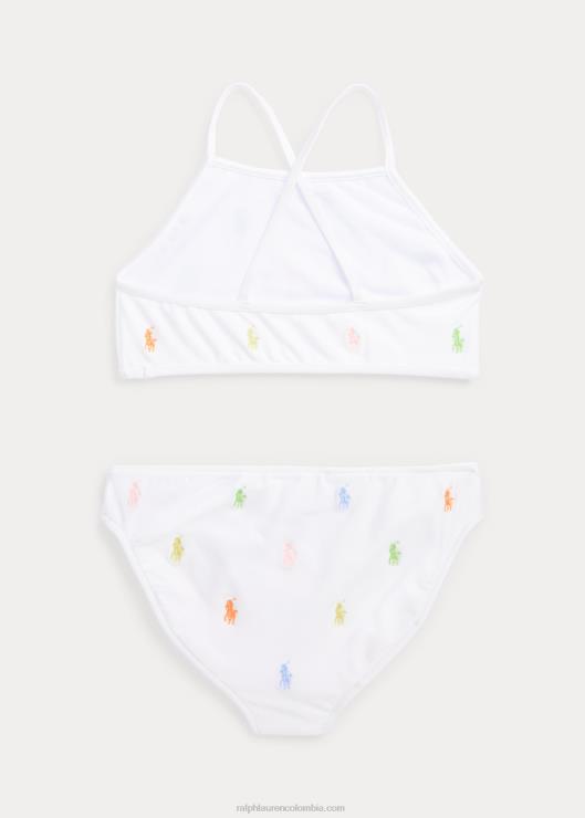 traje de baño de dos piezas de polo pony niños blanco Ralph Lauren 2XR2V7329