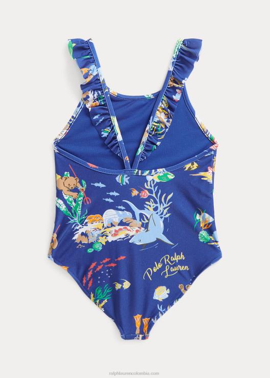 traje de baño de una pieza elástico con osito de polo niños leguas abajo Ralph Lauren 2XR2V9943