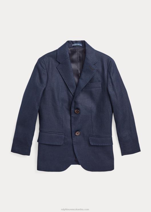 chaqueta de traje de polo de lino niños azul marino oscuro Ralph Lauren 2XR2V5812
