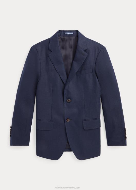 chaqueta de traje de polo de lino niños azul marino oscuro Ralph Lauren 2XR2V9843