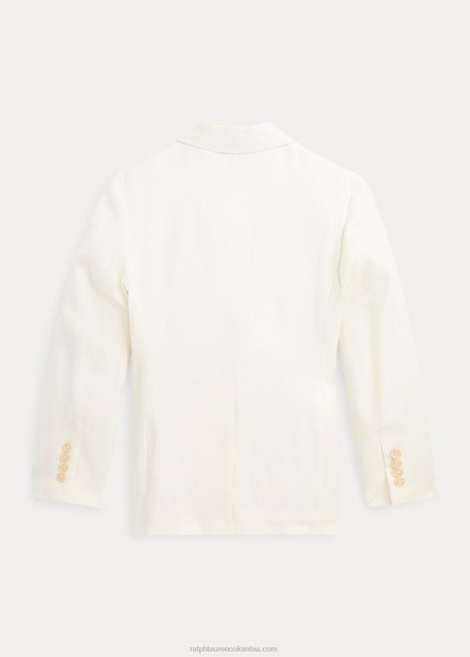 chaqueta de traje de polo de lino niños crema ligera Ralph Lauren 2XR2V9844