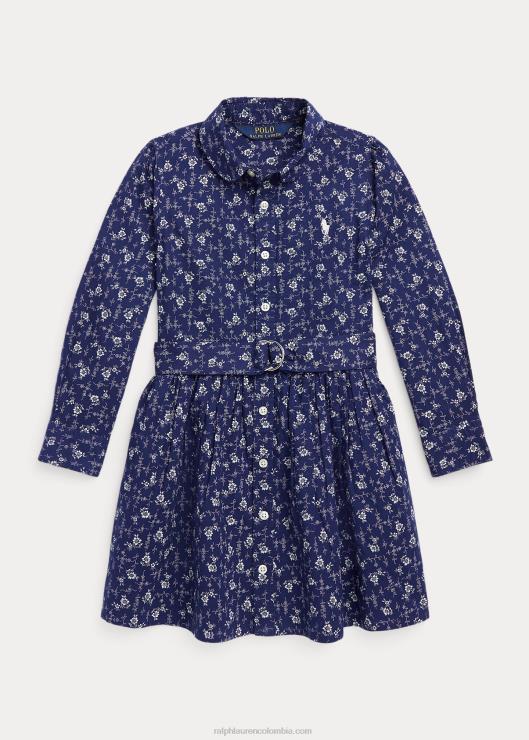 vestido camisero de algodón floral niños madelyn flores Ralph Lauren 2XR2V7412