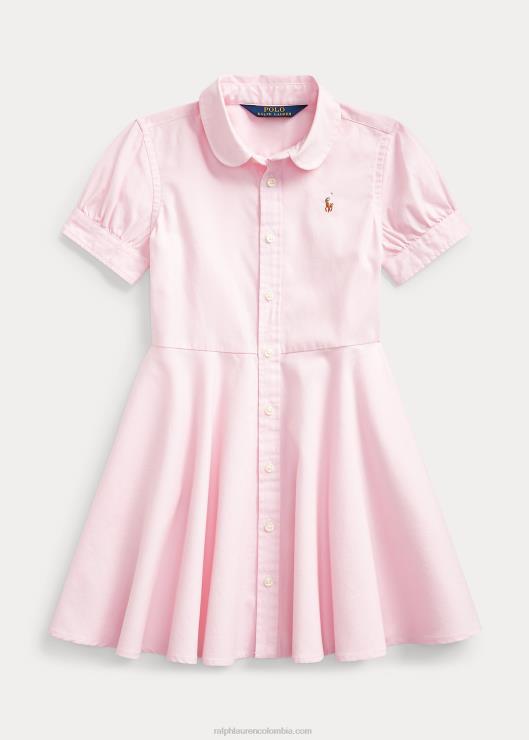 vestido camisero de algodón oxford niños decoración rosa Ralph Lauren 2XR2V6919