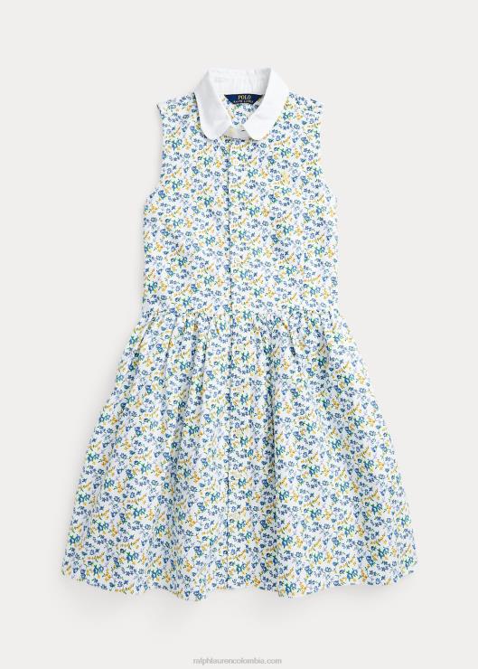 vestido camisero oxford de algodón floral niños harper tonta Ralph Lauren 2XR2V7524