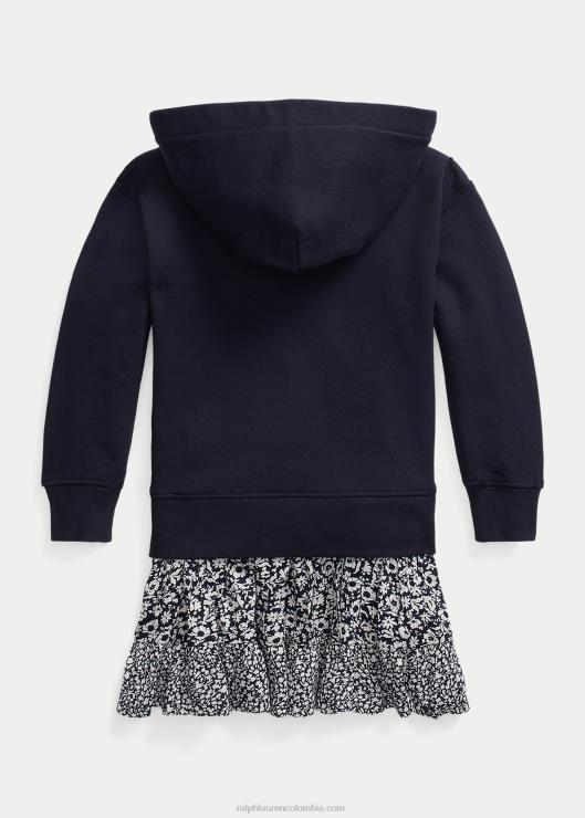 vestido con capucha y motivo floral niños azul marino Ralph Lauren 2XR2V7419
