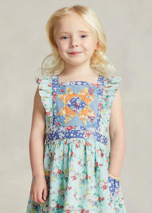 vestido de algodón con motivo floral niños floral Ralph Lauren 2XR2V6715