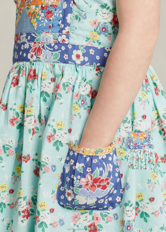 vestido de algodón con motivo floral niños floral Ralph Lauren 2XR2V6715