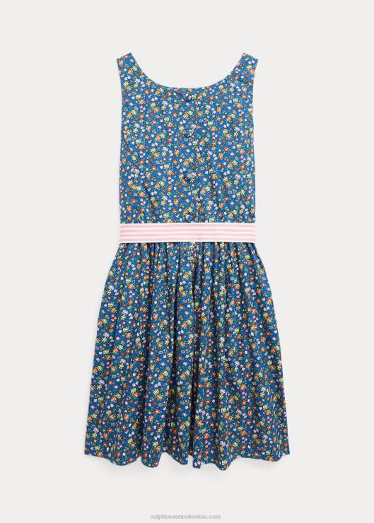 vestido de popelina de algodón floral niños mimi floral Ralph Lauren 2XR2V7534