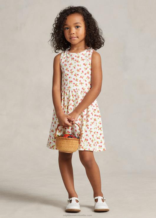 vestido de punto elástico con fresas niños impresión de fresa Ralph Lauren 2XR2V6706