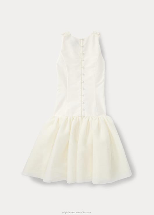 vestido de tul de seda bordado niñosRalph Lauren 2XR2V7513
