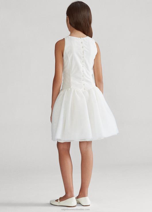 vestido de tul de seda bordado niñosRalph Lauren 2XR2V7513