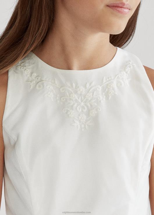 vestido de tul de seda bordado niñosRalph Lauren 2XR2V7513