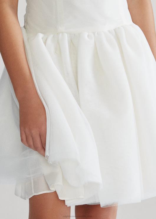 vestido de tul de seda bordado niñosRalph Lauren 2XR2V7513