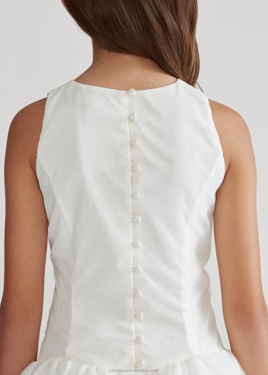 vestido de tul de seda bordado niñosRalph Lauren 2XR2V7513