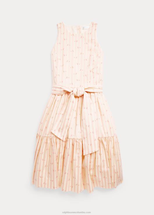 vestido dobby floral a rayas niños raya floral bettina Ralph Lauren 2XR2V6964