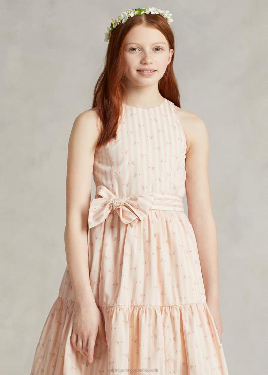 vestido dobby floral a rayas niños raya floral bettina Ralph Lauren 2XR2V6964