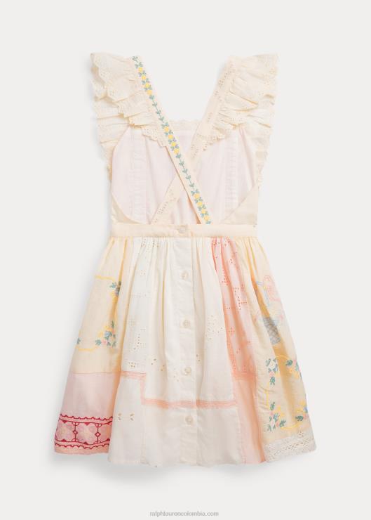 vestido en mezcla de algodón niños multi blanco Ralph Lauren 2XR2V7082