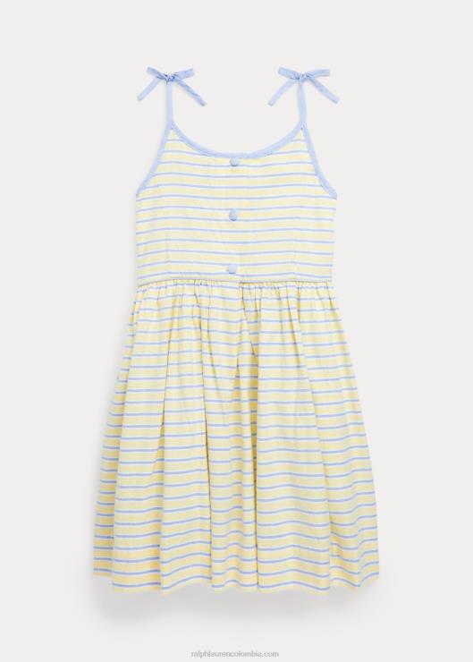 vestido oxford a rayas niños amarillo/azul marino Ralph Lauren 2XR2V6869