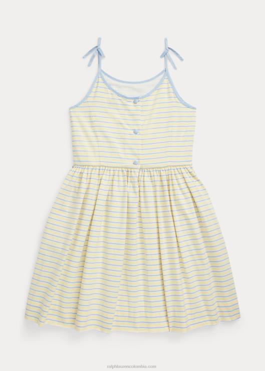 vestido oxford a rayas niños amarillo/azul marino Ralph Lauren 2XR2V7157