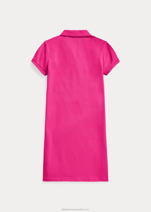 vestido polo de malla de algodón niños Cielo rosa Ralph Lauren 2XR2V7016