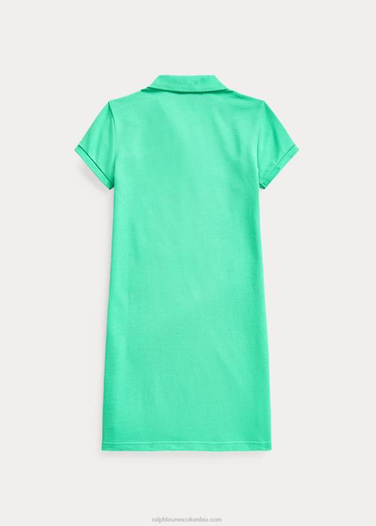 vestido polo de malla de algodón niños atardecer verde Ralph Lauren 2XR2V7010