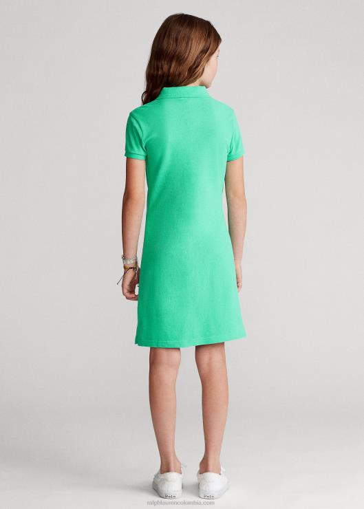 vestido polo de malla de algodón niños atardecer verde Ralph Lauren 2XR2V7010