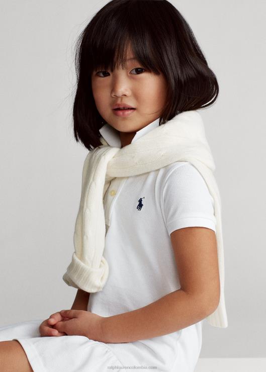vestido polo de malla de algodón niños blanco Ralph Lauren 2XR2V6776