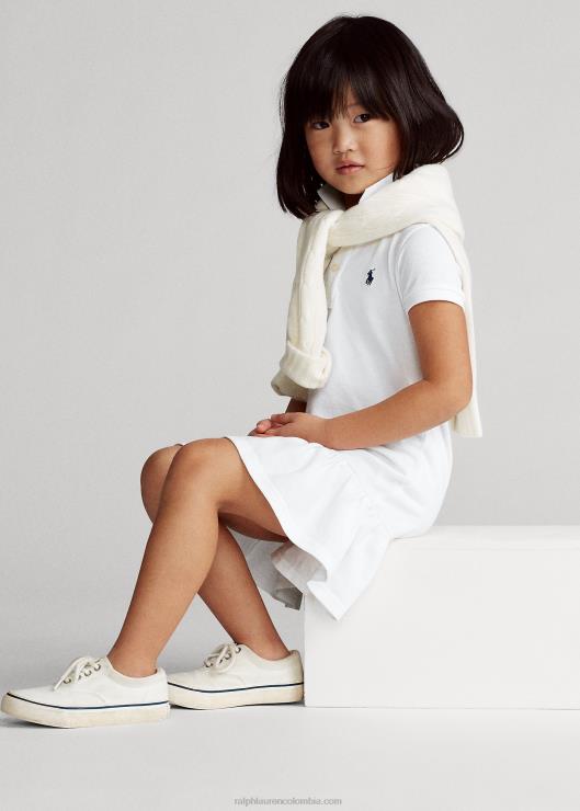 vestido polo de malla de algodón niños blanco Ralph Lauren 2XR2V6776