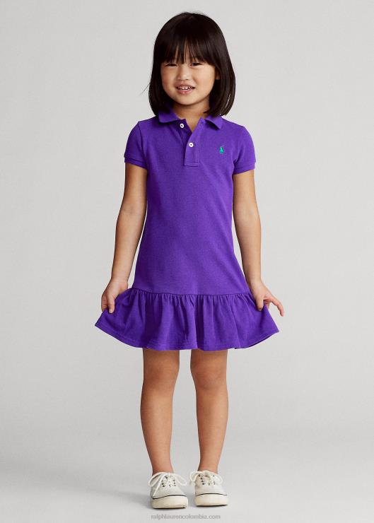vestido polo de malla de algodón niños chalé morado Ralph Lauren 2XR2V6769