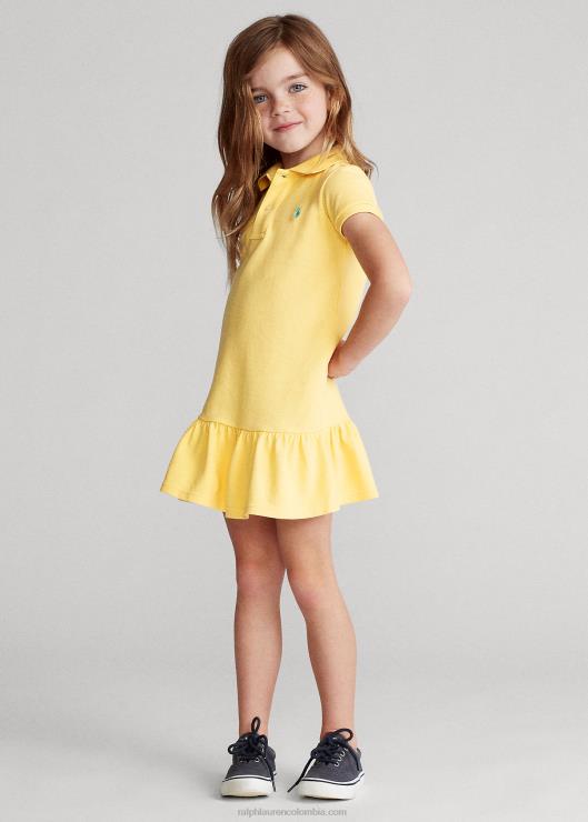 vestido polo de malla de algodón niños maíz amarillo Ralph Lauren 2XR2V6777