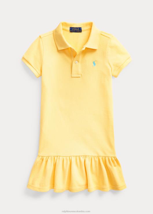 vestido polo de malla de algodón niños maíz amarillo Ralph Lauren 2XR2V6777