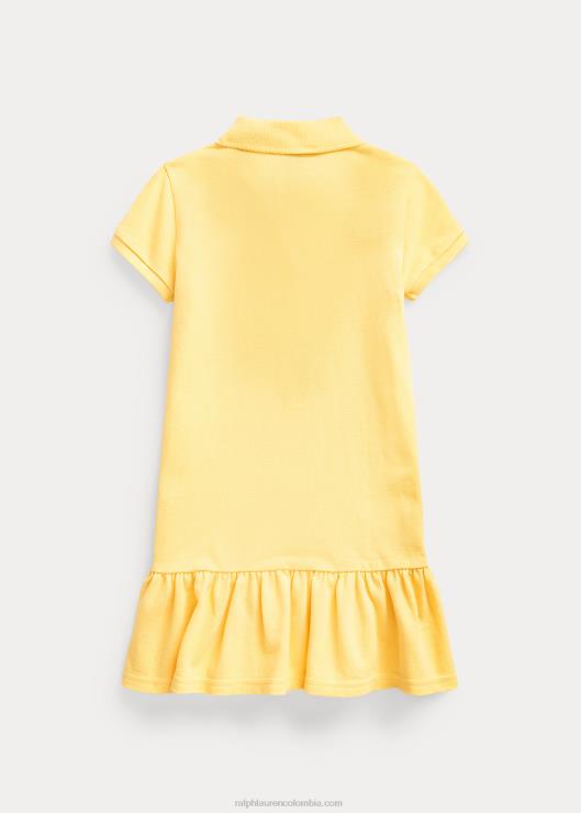 vestido polo de malla de algodón niños maíz amarillo Ralph Lauren 2XR2V6777