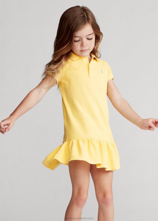 vestido polo de malla de algodón niños maíz amarillo Ralph Lauren 2XR2V6777