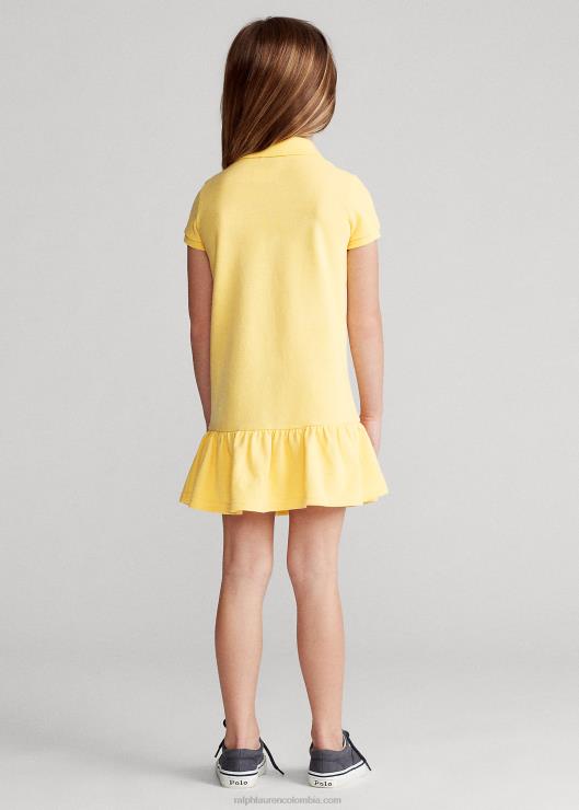 vestido polo de malla de algodón niños maíz amarillo Ralph Lauren 2XR2V6777