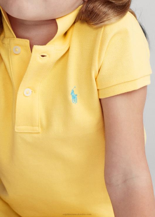 vestido polo de malla de algodón niños maíz amarillo Ralph Lauren 2XR2V6777