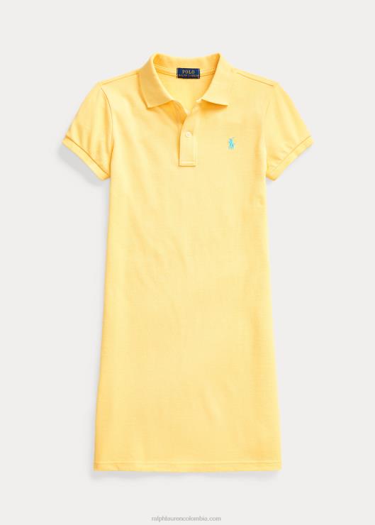 vestido polo de malla de algodón niños maíz amarillo Ralph Lauren 2XR2V7012