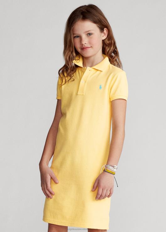 vestido polo de malla de algodón niños maíz amarillo Ralph Lauren 2XR2V7012