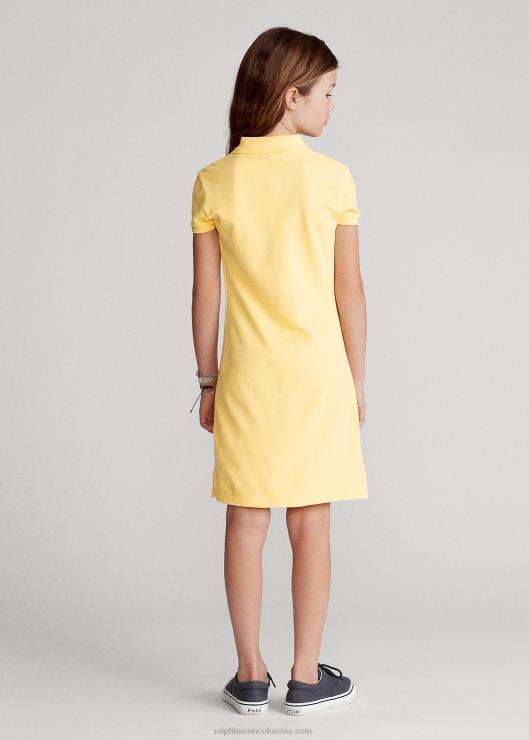 vestido polo de malla de algodón niños maíz amarillo Ralph Lauren 2XR2V7012