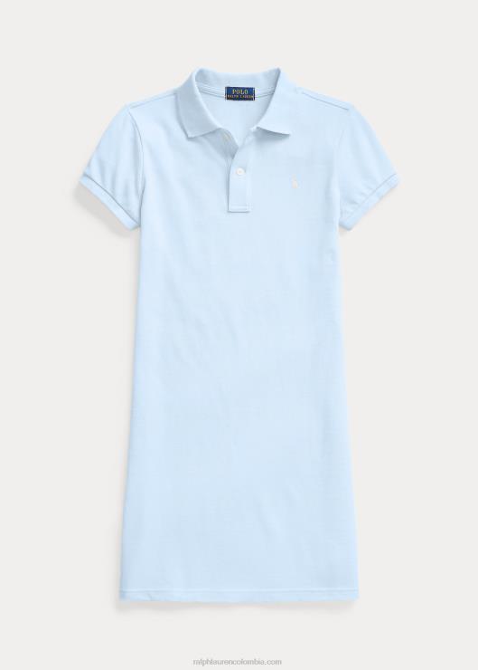 vestido polo de malla de algodón niños oficina azul Ralph Lauren 2XR2V7009