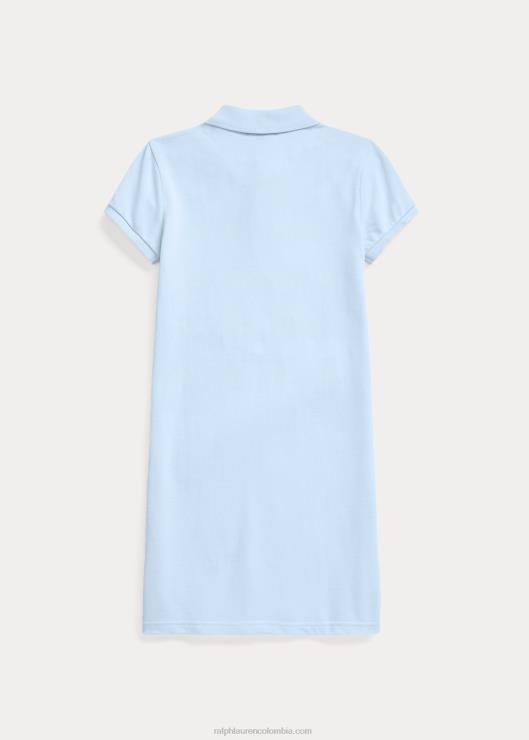 vestido polo de malla de algodón niños oficina azul Ralph Lauren 2XR2V7009