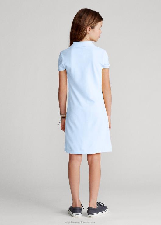 vestido polo de malla de algodón niños oficina azul Ralph Lauren 2XR2V7009