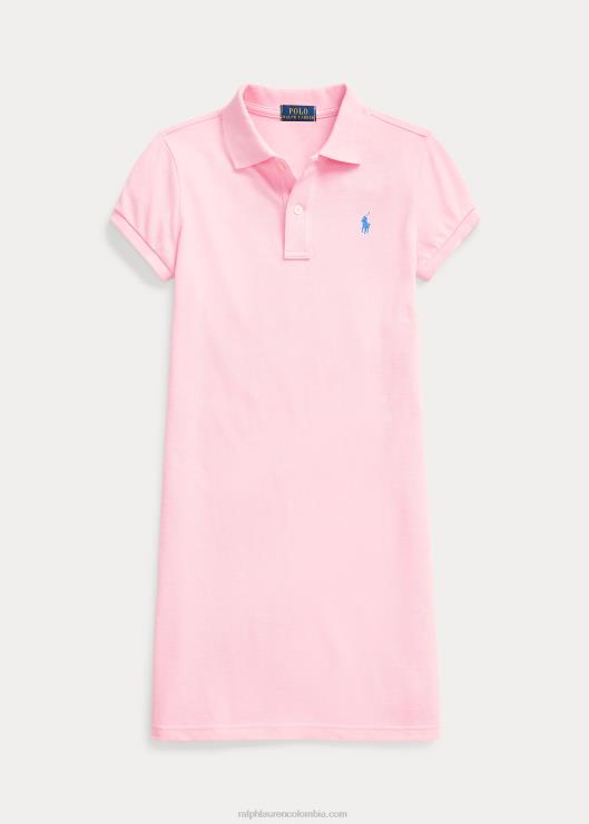 vestido polo de malla de algodón niños rosa carmelo Ralph Lauren 2XR2V7015