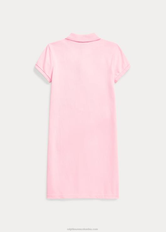 vestido polo de malla de algodón niños rosa carmelo Ralph Lauren 2XR2V7015