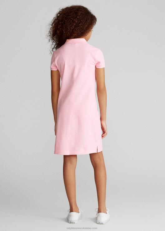 vestido polo de malla de algodón niños rosa carmelo Ralph Lauren 2XR2V7015