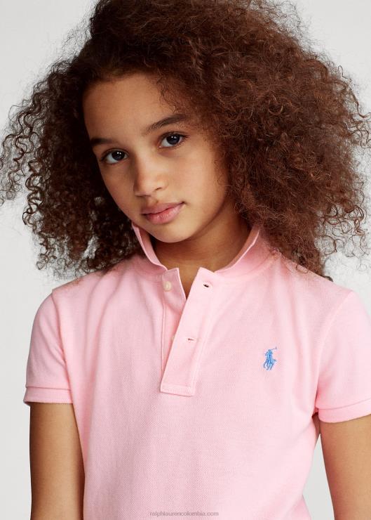 vestido polo de malla de algodón niños rosa carmelo Ralph Lauren 2XR2V7015